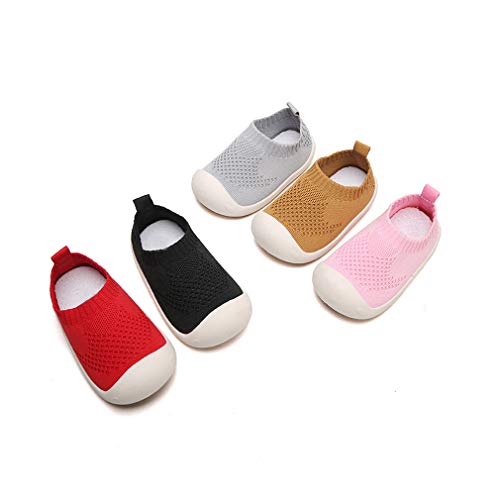 DEBAIJIA Bebé Primeros Pasos Zapatos 1-4 años Niños Zapatos Niños Niñas Infante Suave Suela Antideslizante Malla Transpirable Ligero TPR Material Slip-on Zapatillas Deportivas Outdoor