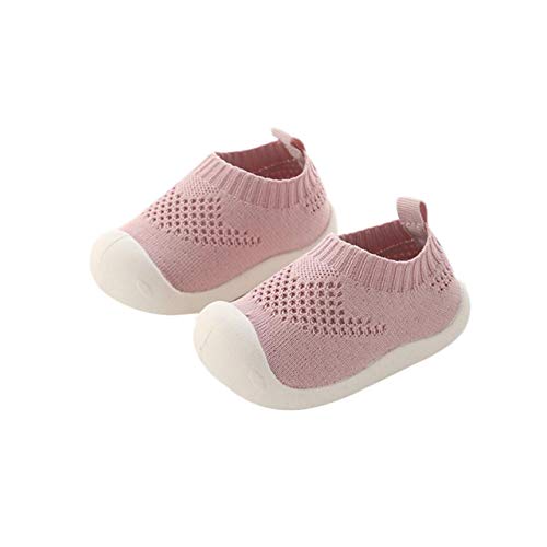 DEBAIJIA Bebé Primeros Pasos Zapatos 1-4 años Niños Zapatos Niños Niñas Infante Suave Suela Antideslizante Malla Transpirable Ligero TPR Material Slip-on Zapatillas Deportivas Outdoor