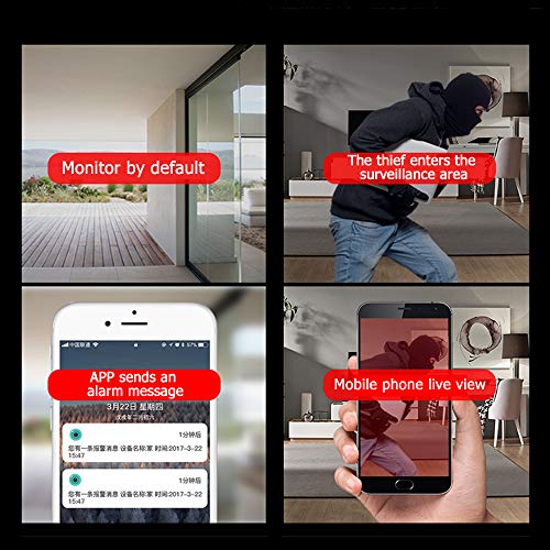 Decdeal Vigilabebés 720P HD Cámara de Video con WiFi Inalámbrico APP Control IR de Visión Nocturna para la Seguridad del Hogar Bebé Monitor EU