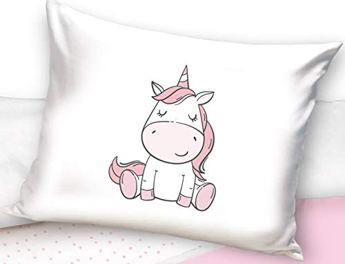 DHestia - Juego de Funda Nórdica 100% Algodón Natural para Cuna de Bebé Unicornio Baby1910017