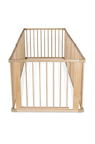 Dibea BP00582 - Parque de madera para Bebé, (68 cm alto), 8 elementos (a 90x65 cm) incl puerta