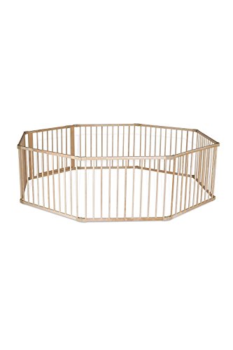 Dibea BP00582 - Parque de madera para Bebé, (68 cm alto), 8 elementos (a 90x65 cm) incl puerta