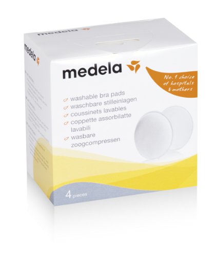 Discos absorbentes para lactancia lavables Medela, 4 unidades