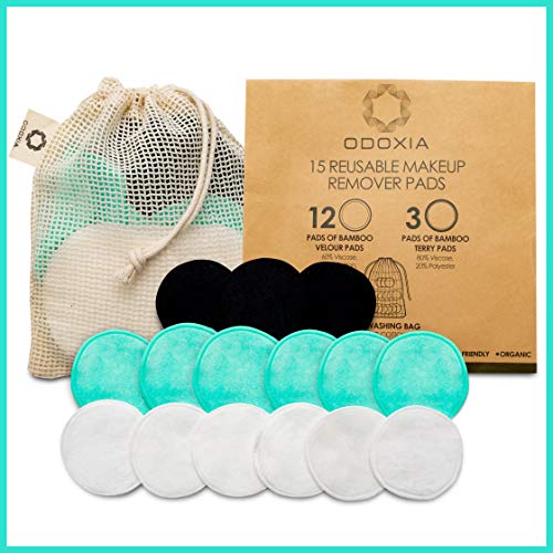 Discos Desmaquillantes Reutilizables | Almohadillas Ecológicas No Desechables | Almohadillas De Bambú Orgánico Natural De Doble Capa Con Bolsa De Lavandería | Ultra Suave Para Todo Tipo De Piel