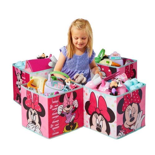 Disney Cajas para niños para Guardar Juguetes, Tela, 28x28x28