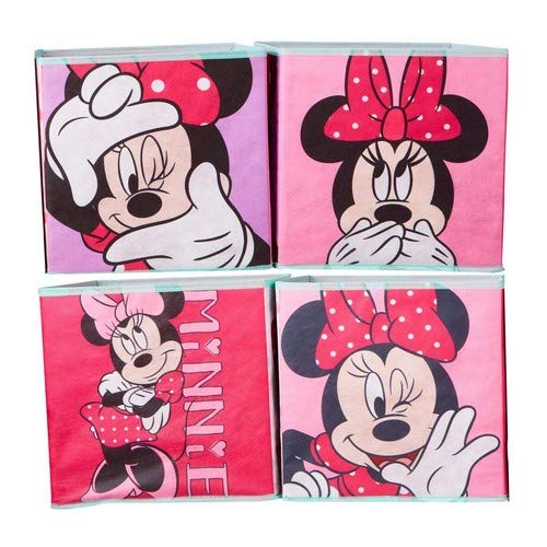 Disney Cajas para niños para Guardar Juguetes, Tela, 28x28x28