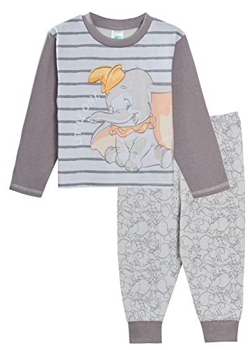 Disney Dumbo Pijama para bebé niños y niñas, unisex, juego de pijamas de 2 piezas gris 18-24 Meses