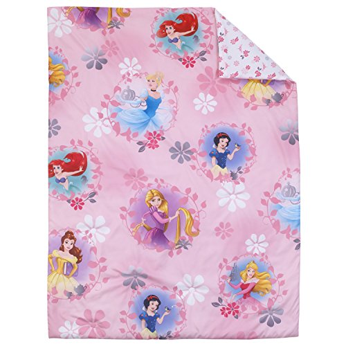 Disney Princesa Cama infantil, 4 piezas, color rosa