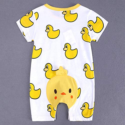 Divertido Pijama,K-Youth Mameluco Bebe Niña Ropa Bebe Niña Recien Nacido Body Bebe Pelele Bebe Niño Verano Bodies para Bebés Niños Mono Niñas Ropa de Dormir Infantil Unisex (Amarillo 4, 12-18 Meses)