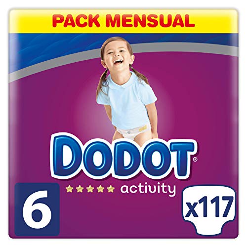 Dodot Activity Pañales Talla 6, 117 Pañales, 13kg+