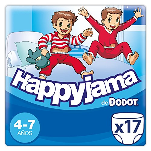 Dodot Happyjama - Pañales para Niño, 4-7 años, 17 pañales