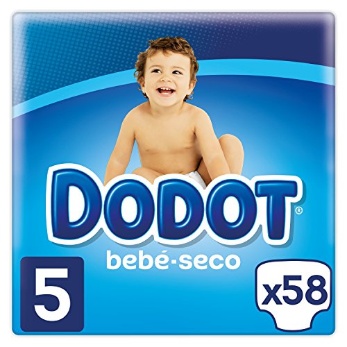 Dodot Pañales con Canales de Aire Bebé-Seco, Talla 5, para Bebes de 11 a 16 kg - 58 Pañales