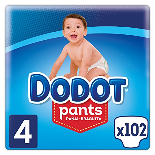 Dodot Pants Pañal-Braguita Talla 4, 102 Pañales, Fácil De Cambiar Con Canales De Aire, 9-15 kg