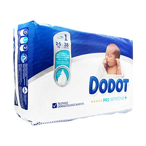 DODOT PRO SENSITIVE TALLA 1 2-5KG 38U