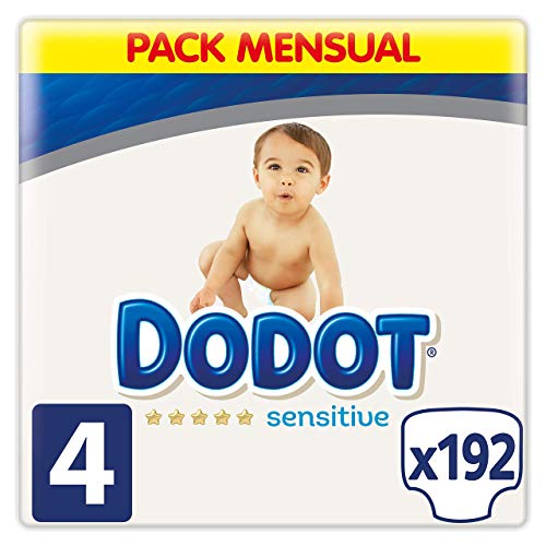 Dodot Sensitive - Pañales, 9-14 kg,  Talla 4, 192 Pañales