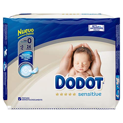 DODOT Sensitive pañales recién nacido <3 kgs talla 0 paquete 24 uds