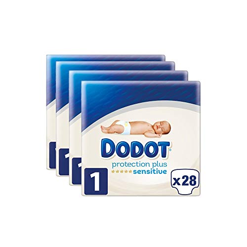 DODOT SENSITIVE TALLA 1 (2 A 5 KILOS) 4 PAQUETES DE 30 UDS