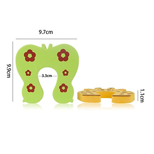 DoGeek Tope Puerta 7 Piezas Protector Puertas Seguridad Bebé Espuma Tapones Diseños de Animales Protector de Puertas Seguridad Puerta Dedos para Bebé