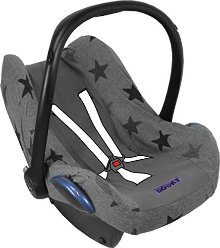 Dooky - funda para asiento de bebé, patrón de estrellas color gris