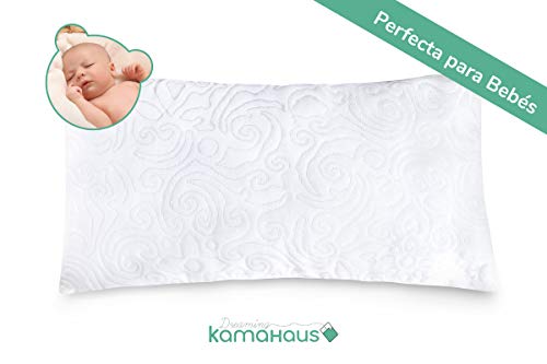 Dreaming Kamahaus Almohada de Cuna con Relleno DE Fibra HIPOALERGÉNICA | Ideal para BEBÉS | Antialérgica | Transpirable | Medida única | Fácil de Guardar.|