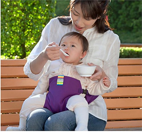 El asiento de bebé lavable de alta silla de viaje portátil Booster con correas niño arnés de seguridad bebé alimentación de la correa-Azul