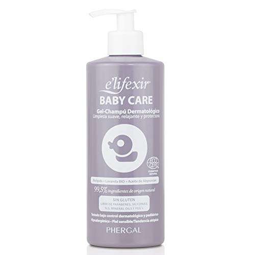 Elifexir Baby Care, Gel Champú Dermatológico Hipoalergénico para Bebés, 500ml