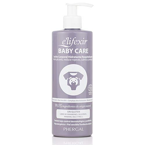 Elifexir Baby Care, Leche Corporal Hidratante Hipoalergénica y Natural, 400ml