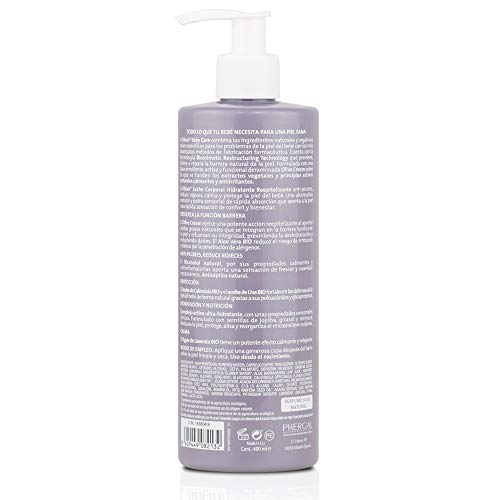 Elifexir Baby Care, Leche Corporal Hidratante Hipoalergénica y Natural, 400ml