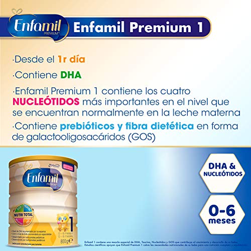 Enfamil Premium 1 - Leche infantil para lactantes bebés de 0 a 6 meses de edad - 800 grams