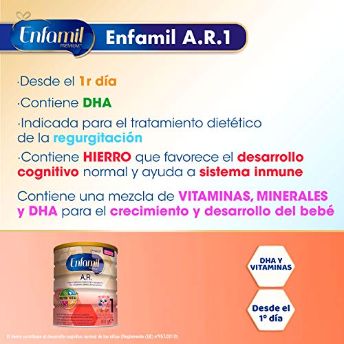 Enfamil Premium A.R.1 - Leche infantil anti regurgitación para bebés lactantes de 0 a 6 meses de edad