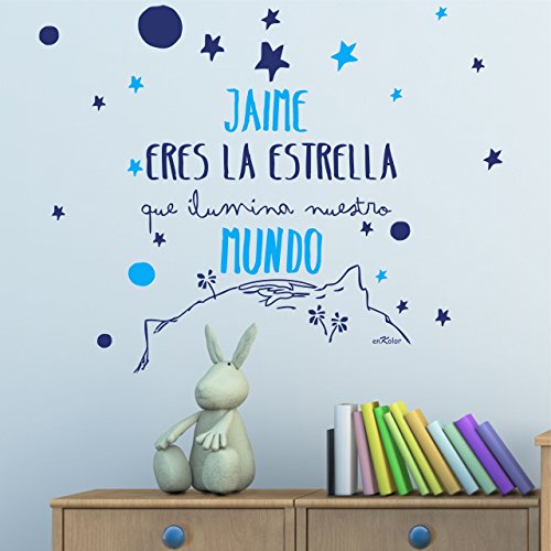 Enkolor/CREA tu Vinilo Infantil Personalizado con el Nombre Que desees/Tamaños/Colores