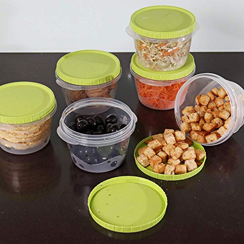 Envases comida tapers hermetico potes congelar sopa bebé recipiente para almacenar alimentos tapa conserva cajas plastico - 0,5L - Juego de 6 cuencos