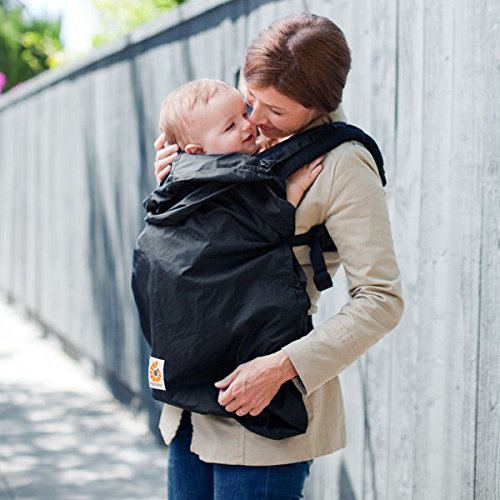 Ergobaby Cobertor de Lluvia, Protección contra la Lluvia para Mochilas Portabebés, Negro