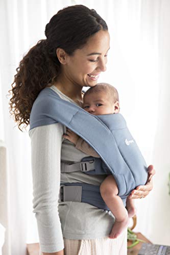 Ergobaby Embrace Mochila Portabebe Ergonomica Recién Nacidos, Extra Suave y Ultraligero (Oxford Blue)