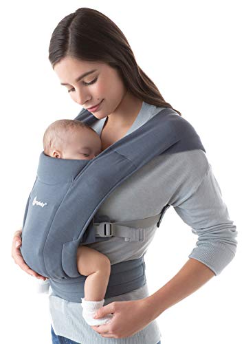 Ergobaby Embrace Mochila Portabebe Ergonomica Recién Nacidos, Extra Suave y Ultraligero (Oxford Blue)