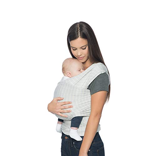 Ergobaby Fular Portabebes Elastico Recién Nacidos, Aura Wrap Rayas Grises