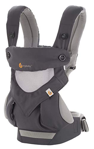 Ergobaby Mochila Portabebé Ergonómica Verano Transpirable 360 Cool Air Mesh Gris Carbon