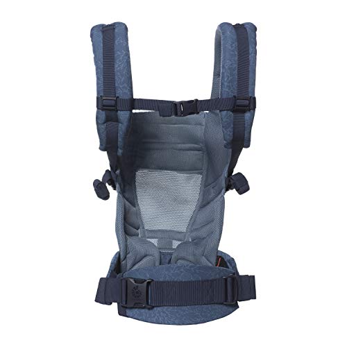 Ergobaby Mochila Portabebe Ergonómico Recien Nacido, Adapt Cool Air Mesh Flores Azules, Porta Bebes en Mochilas