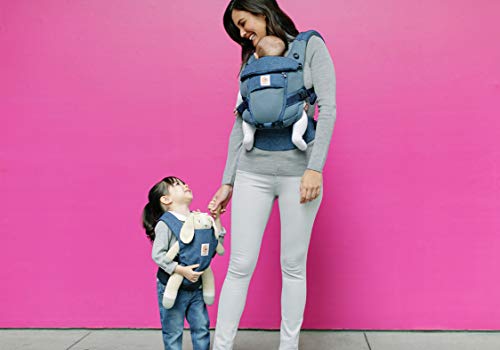 Ergobaby Mochila Portabebe Ergonómico Recien Nacido, Adapt Cool Air Mesh Flores Azules, Porta Bebes en Mochilas