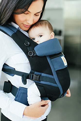 Ergobaby Mochila Portabebe Ergonómico Recien Nacido, Adapt Cool Air Mesh Raven, Porta Bebes en Mochilas