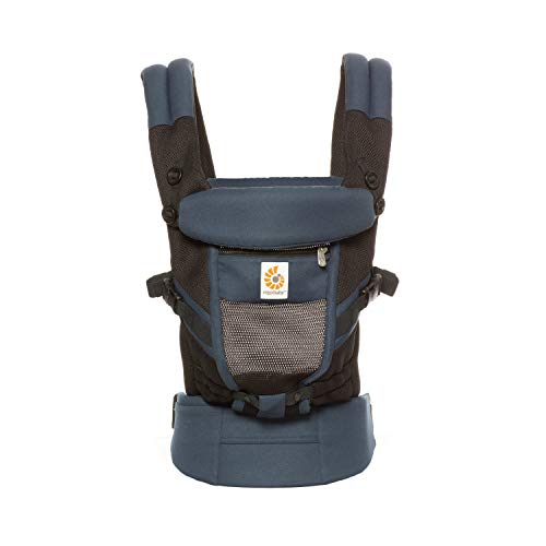 Ergobaby Mochila Portabebe Ergonómico Recien Nacido, Adapt Cool Air Mesh Raven, Porta Bebes en Mochilas