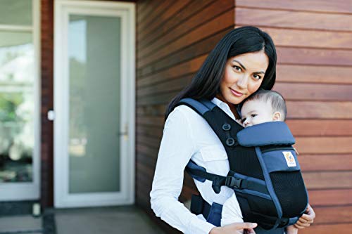 Ergobaby Mochila Portabebe Ergonómico Recien Nacido, Adapt Cool Air Mesh Raven, Porta Bebes en Mochilas