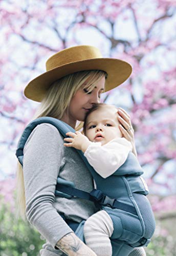 Ergobaby - Mochila Portabebes Ergonomico para Recien Nacido,  3-Posiciones, Azul (Oxford Blue)