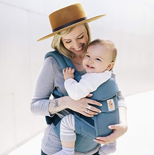 Ergobaby - Mochila Portabebes Ergonomico para Recien Nacido,  3-Posiciones, Azul (Oxford Blue)