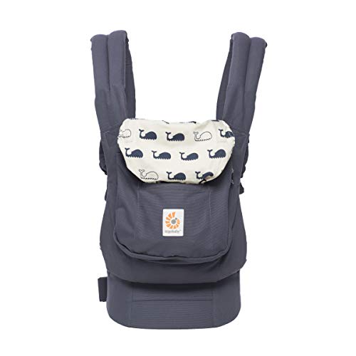 ERGObaby - Portabebés, colección original de 3 posiciones, portabebés ergonómico, con respaldo delantero para niños azul marino