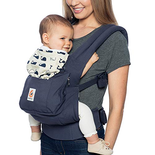 ERGObaby - Portabebés, colección original de 3 posiciones, portabebés ergonómico, con respaldo delantero para niños azul marino