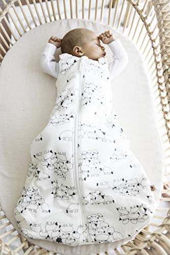 Ergobaby Saco de Dormir Bebe Recién Nacidos en Algodón Oveja, Niño Niña 0-6 meses, TOG 0.5