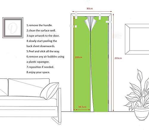 Etiqueta De La Puerta 3D S Para Puertas Interiores Pegatinas De Pared Autoadhesivas De Pvc Para Decoración Del Hogar 77 * 200Cm White Dove