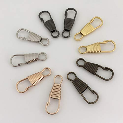 Exceart 10 Piezas de Cremalleras de Repuesto Etiquetas de Cremallera Extensiones de Metal Pestañas de Cremallera para Chaquetas Monederos Bolsos de Vientre Mochilas de Equipaje Ropa Zapatos Botas