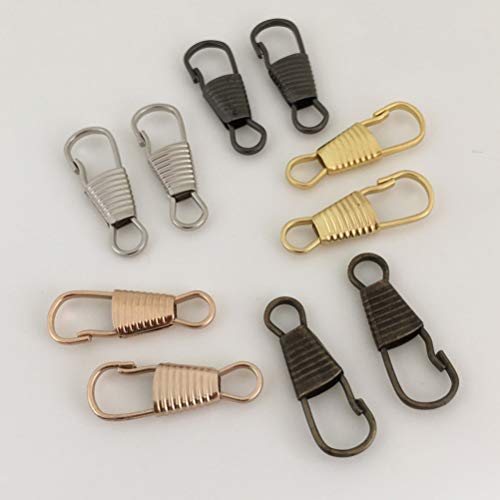 Exceart 10 Piezas de Cremalleras de Repuesto Etiquetas de Cremallera Extensiones de Metal Pestañas de Cremallera para Chaquetas Monederos Bolsos de Vientre Mochilas de Equipaje Ropa Zapatos Botas